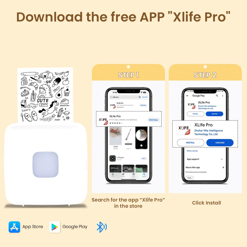 TP6 Pocket Sticker Printer - Portable Bluetooth Printer for Flashcards, Journals, Photos & Notes - Perfect Kids Gift!